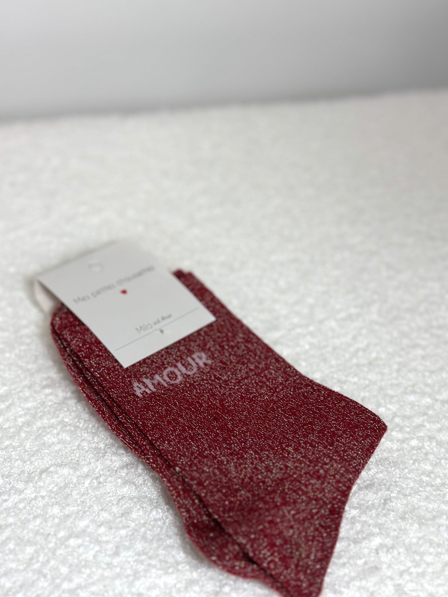 chaussettes à paillettes (coloris au choix)