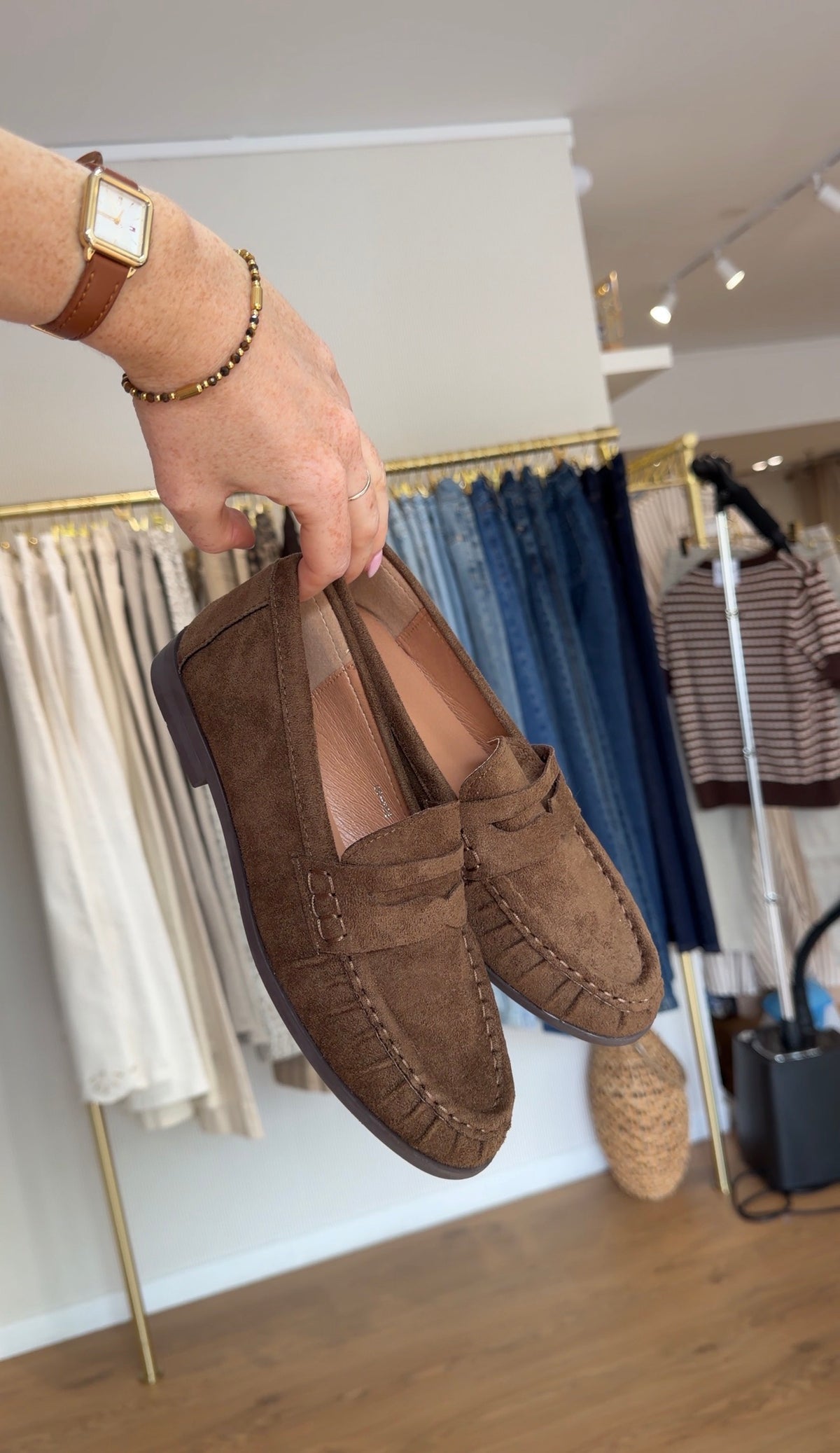 mocassins marron