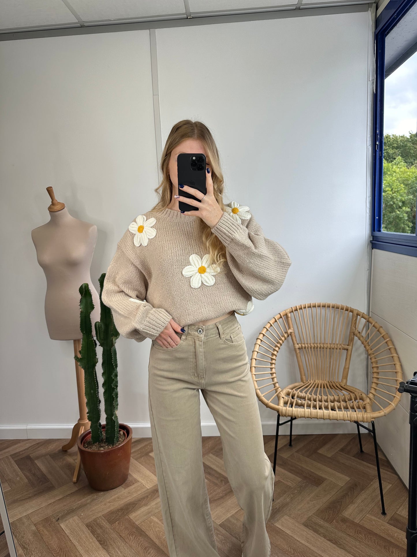 jean WIDE beige