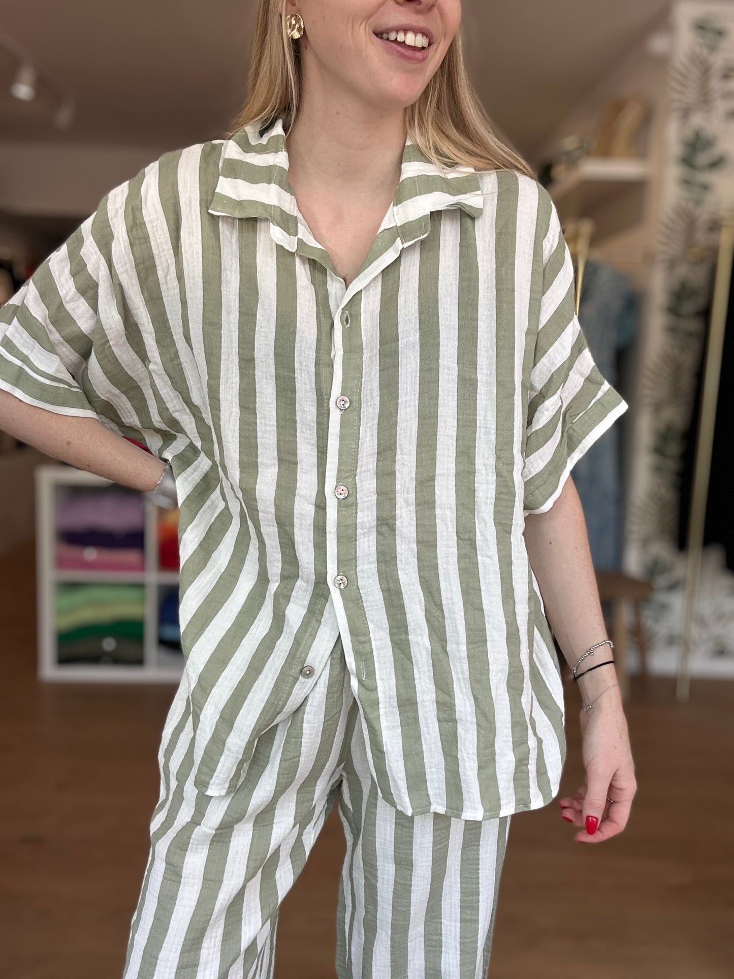 ensemble rayé