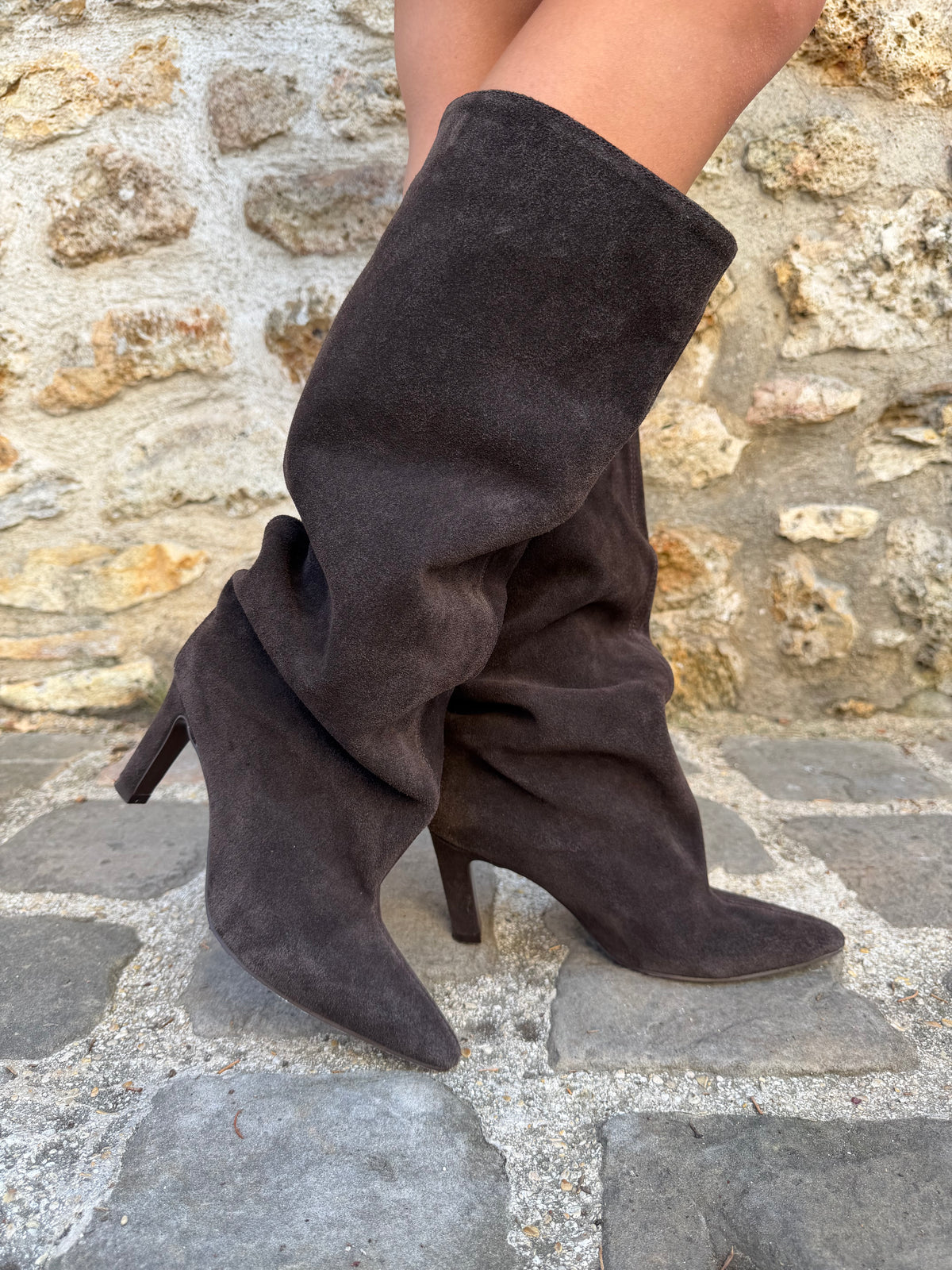 bottes marron (cuir)