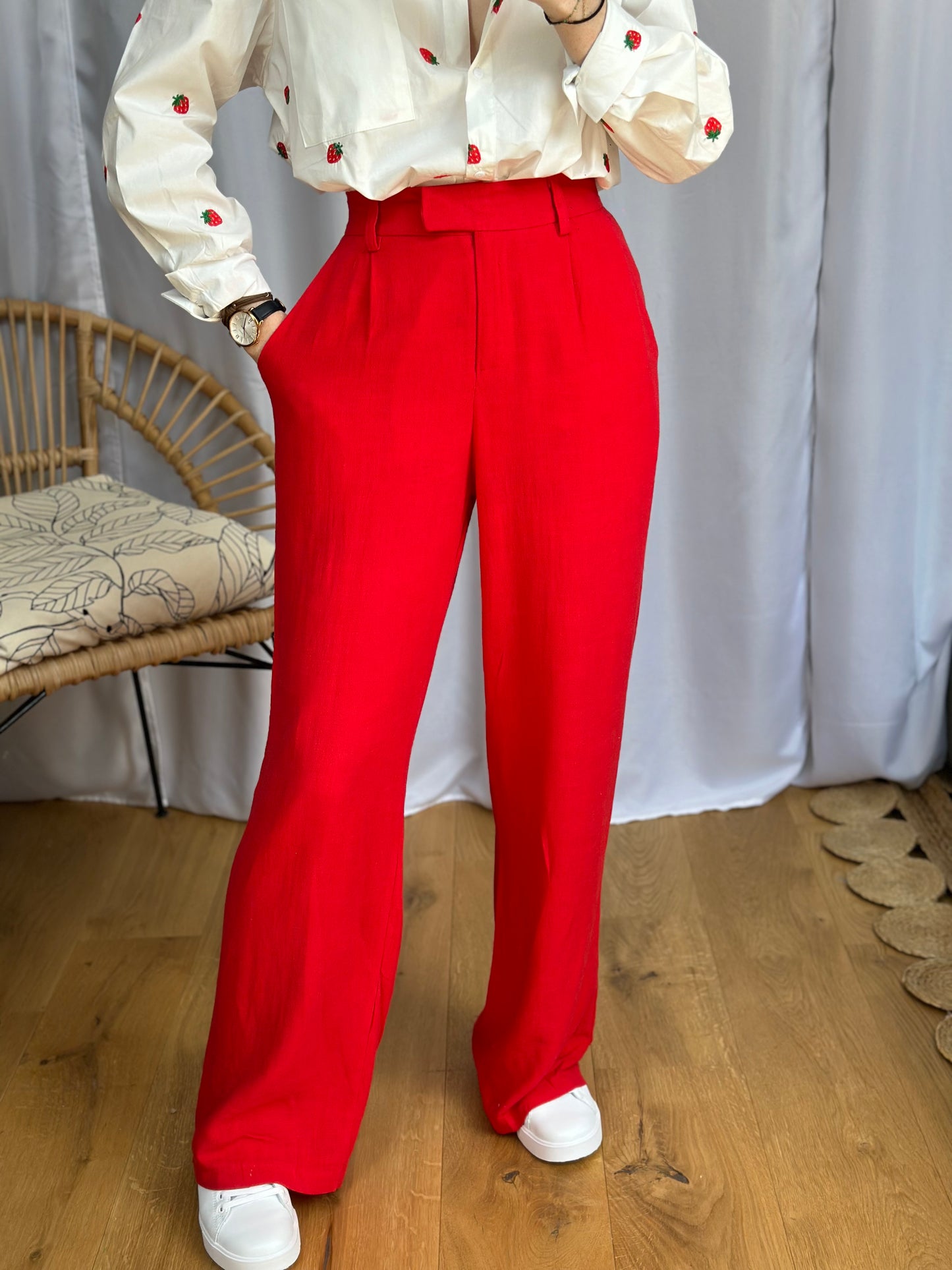 pantalon LISE rouge