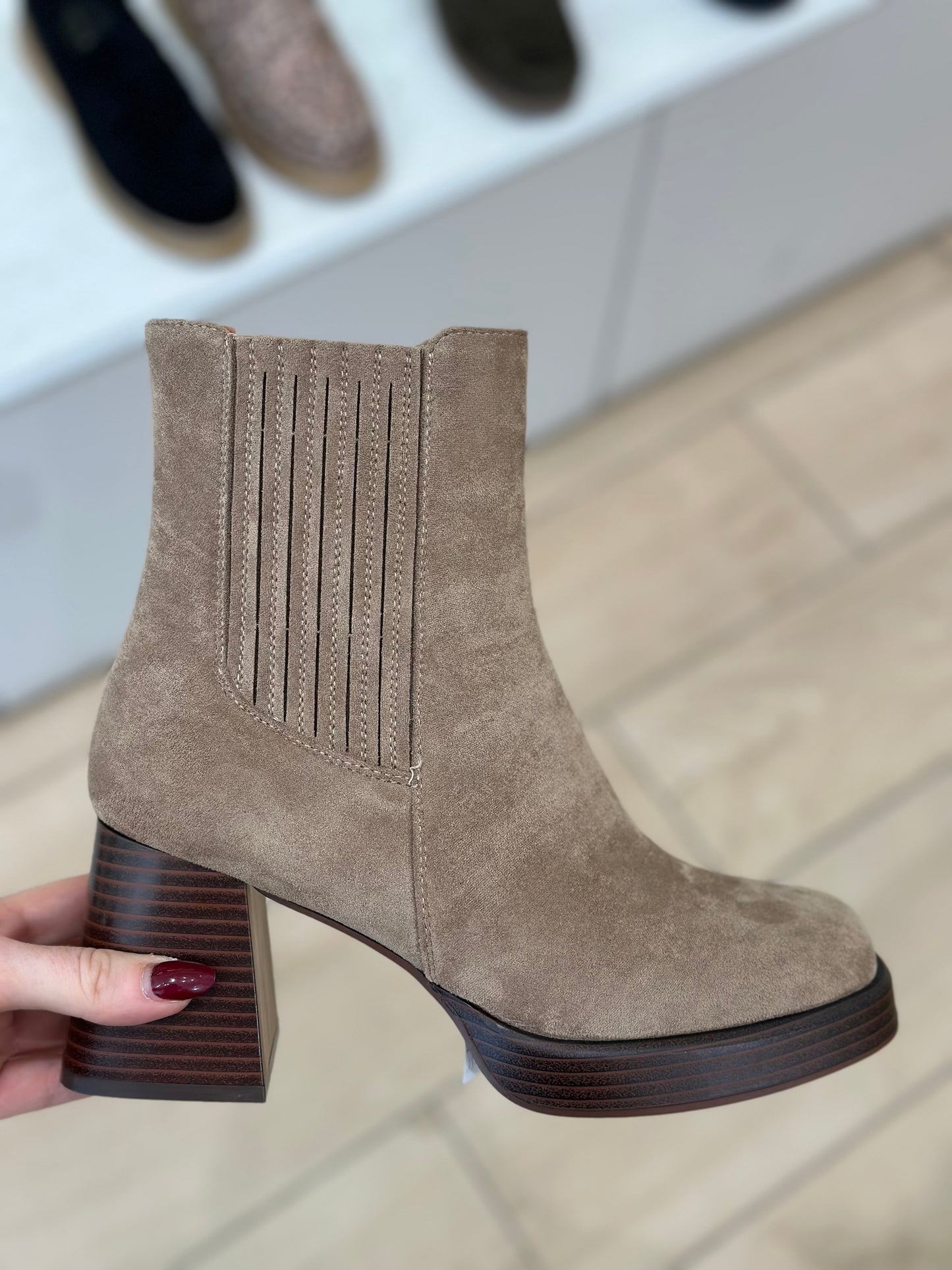 bottines beige