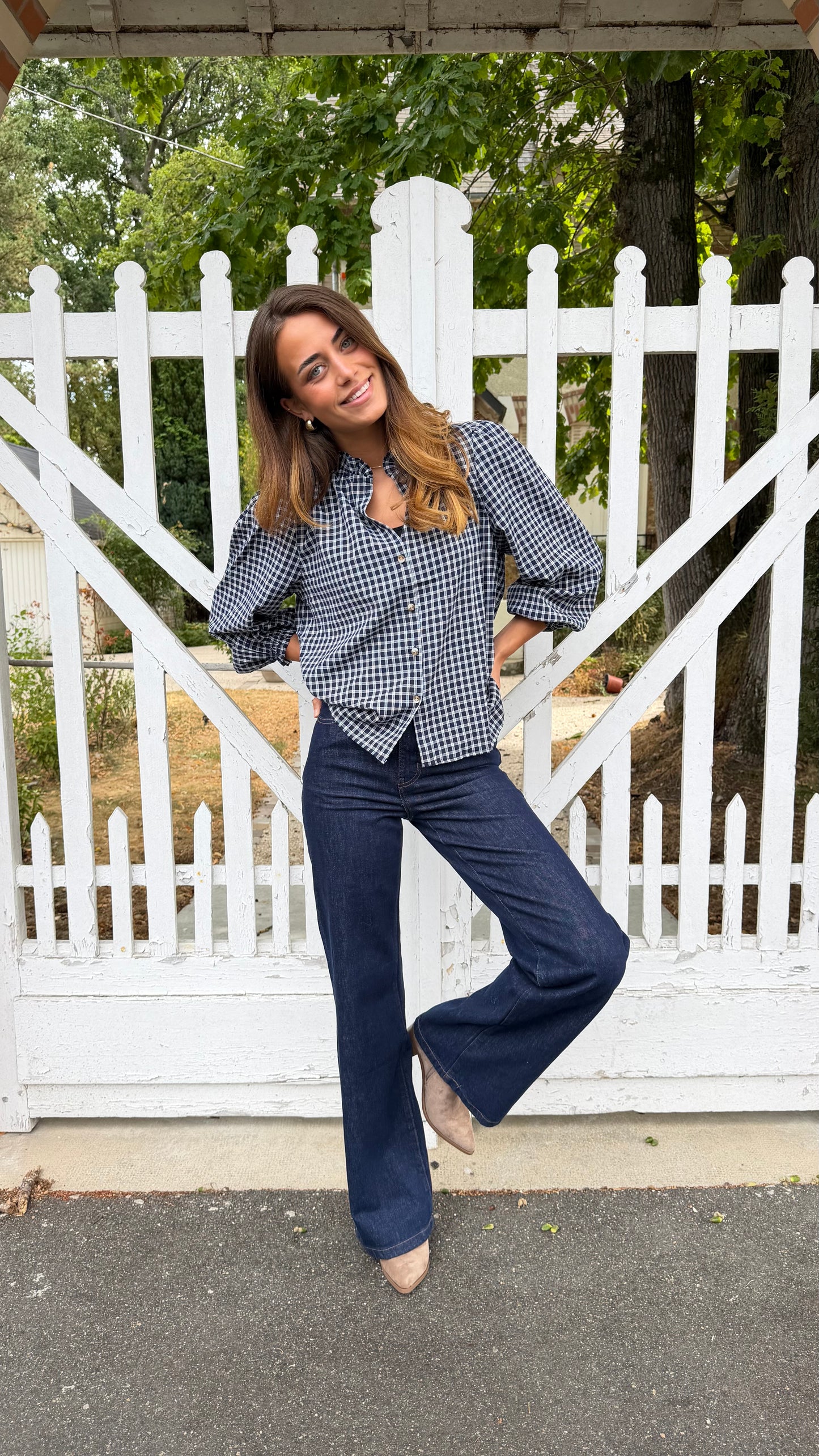 Blouse carreaux