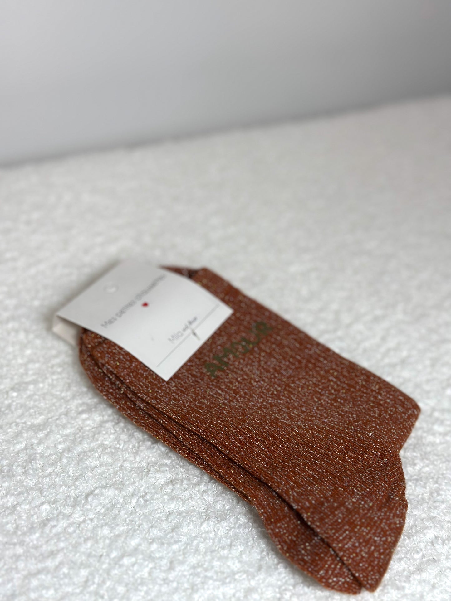 chaussettes à paillettes (coloris au choix)