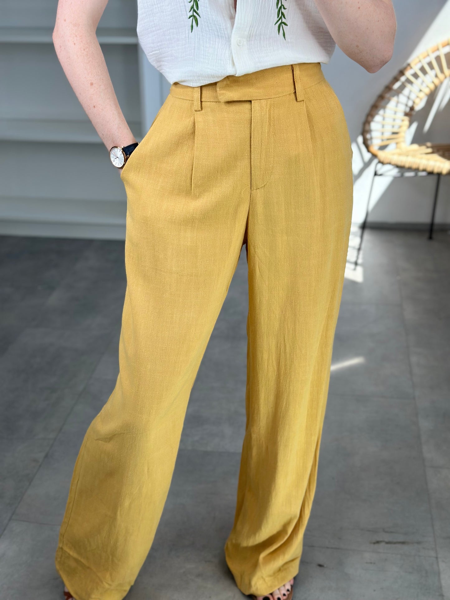 pantalon LISE moutarde