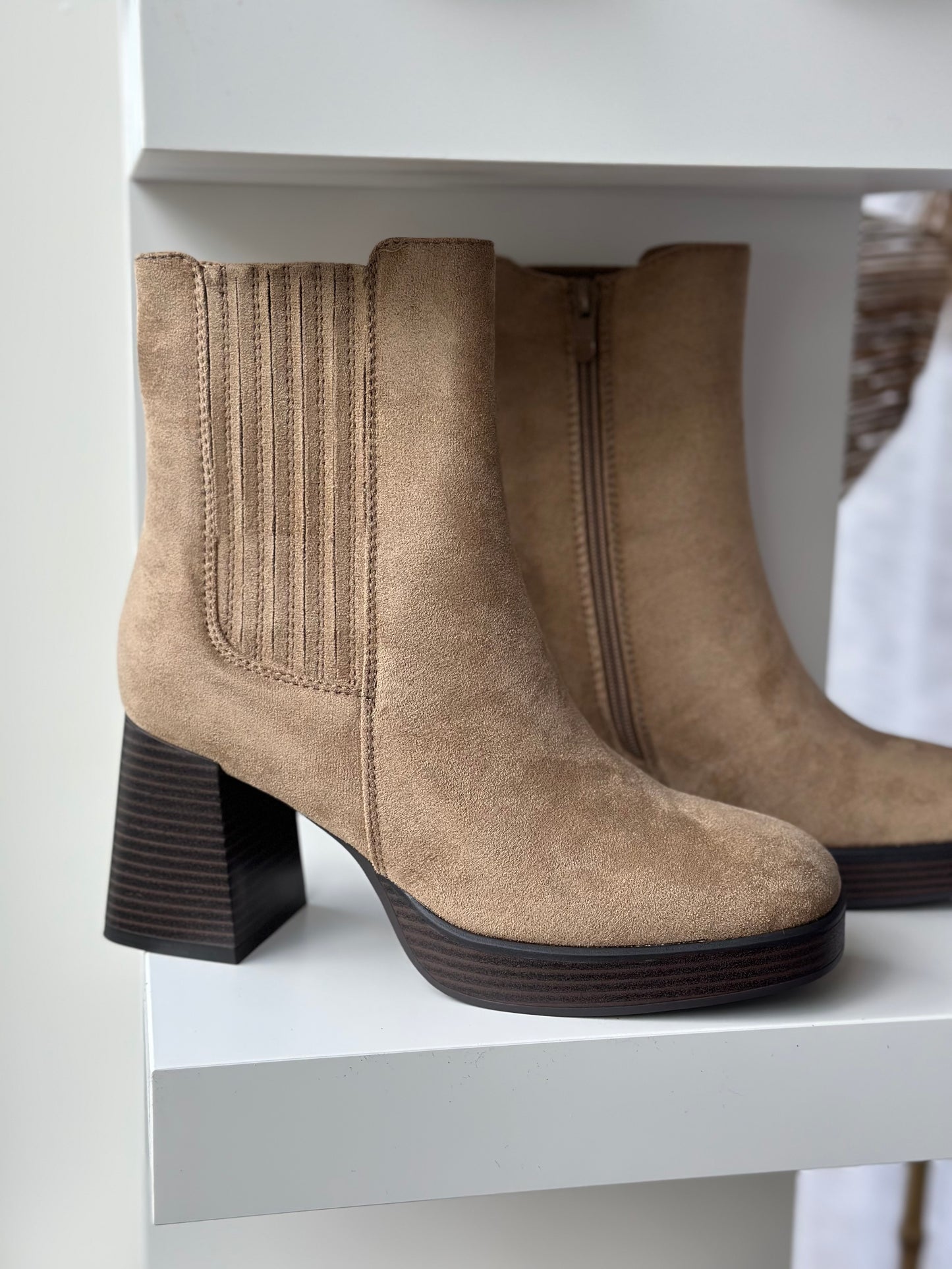 bottines beige