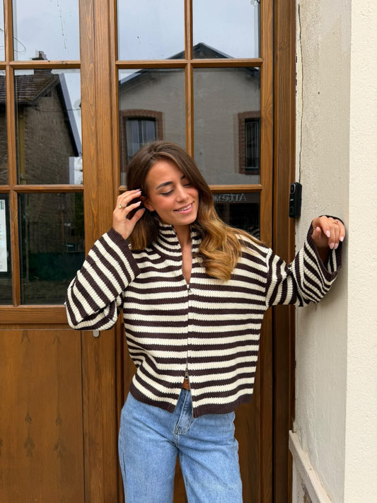 Gilet rayé