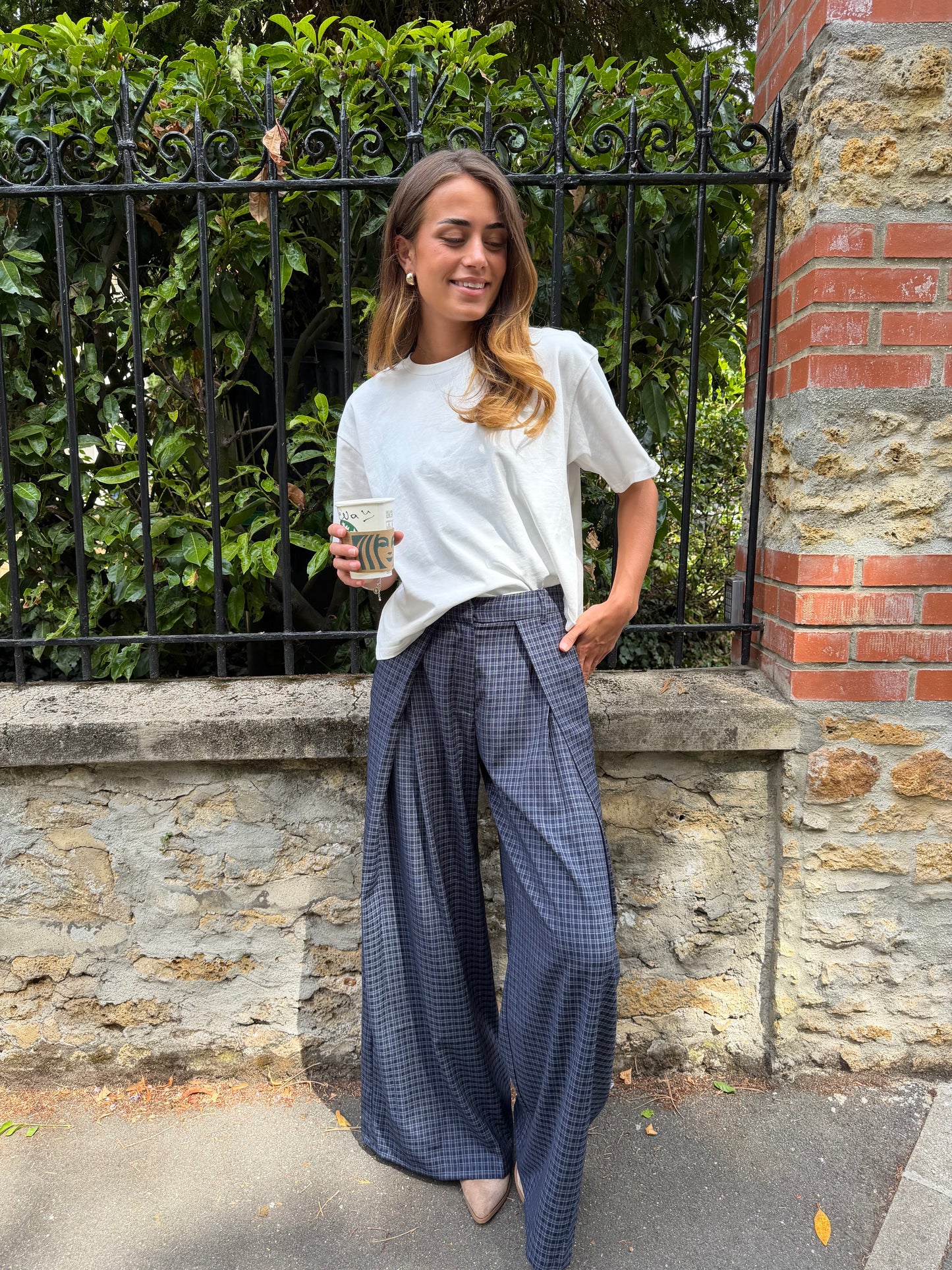 Pantalon à carreaux
