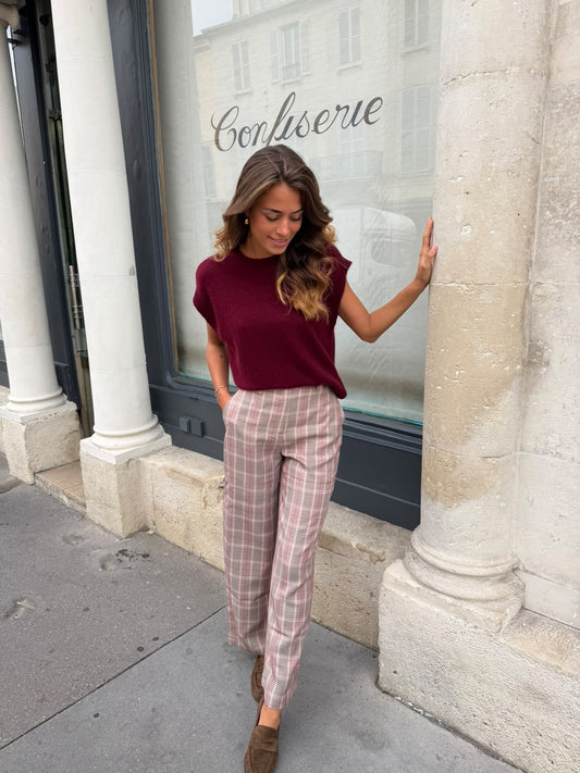 Pantalon à carreaux