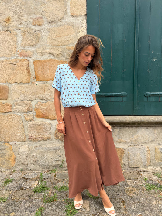 blouse à pois (jusqu’au 4XL)