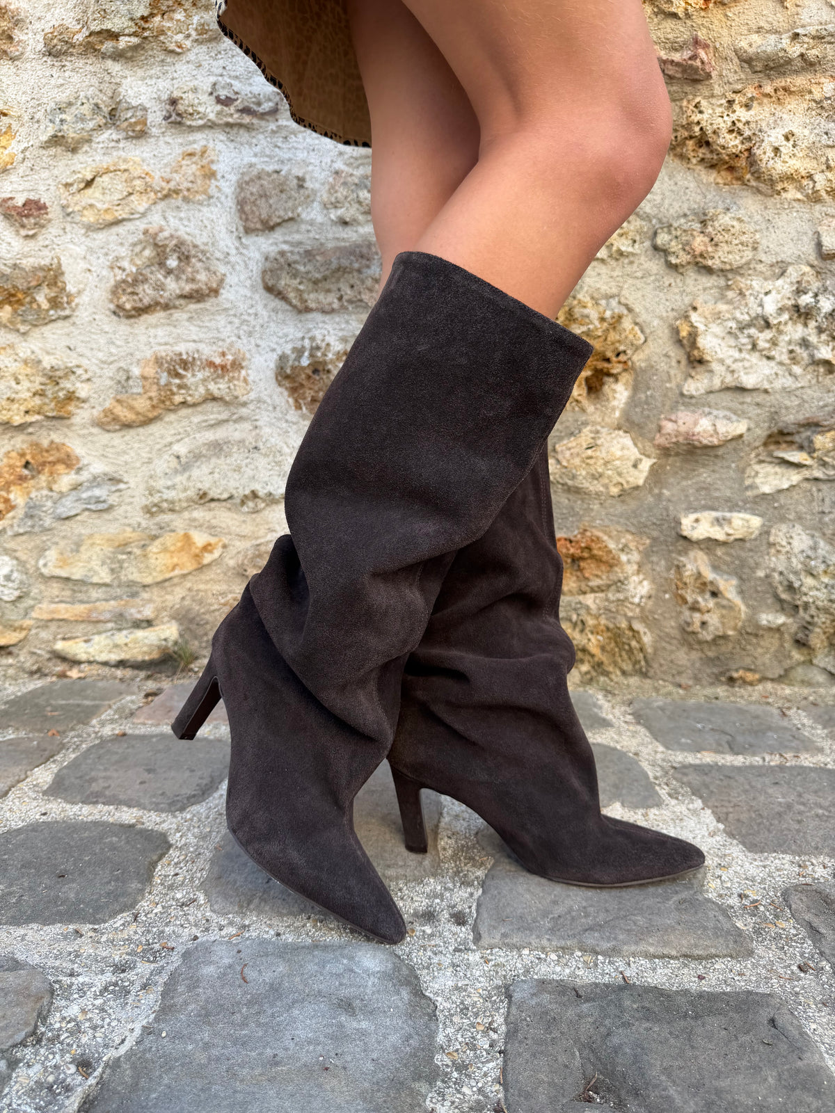 bottes marron (cuir)