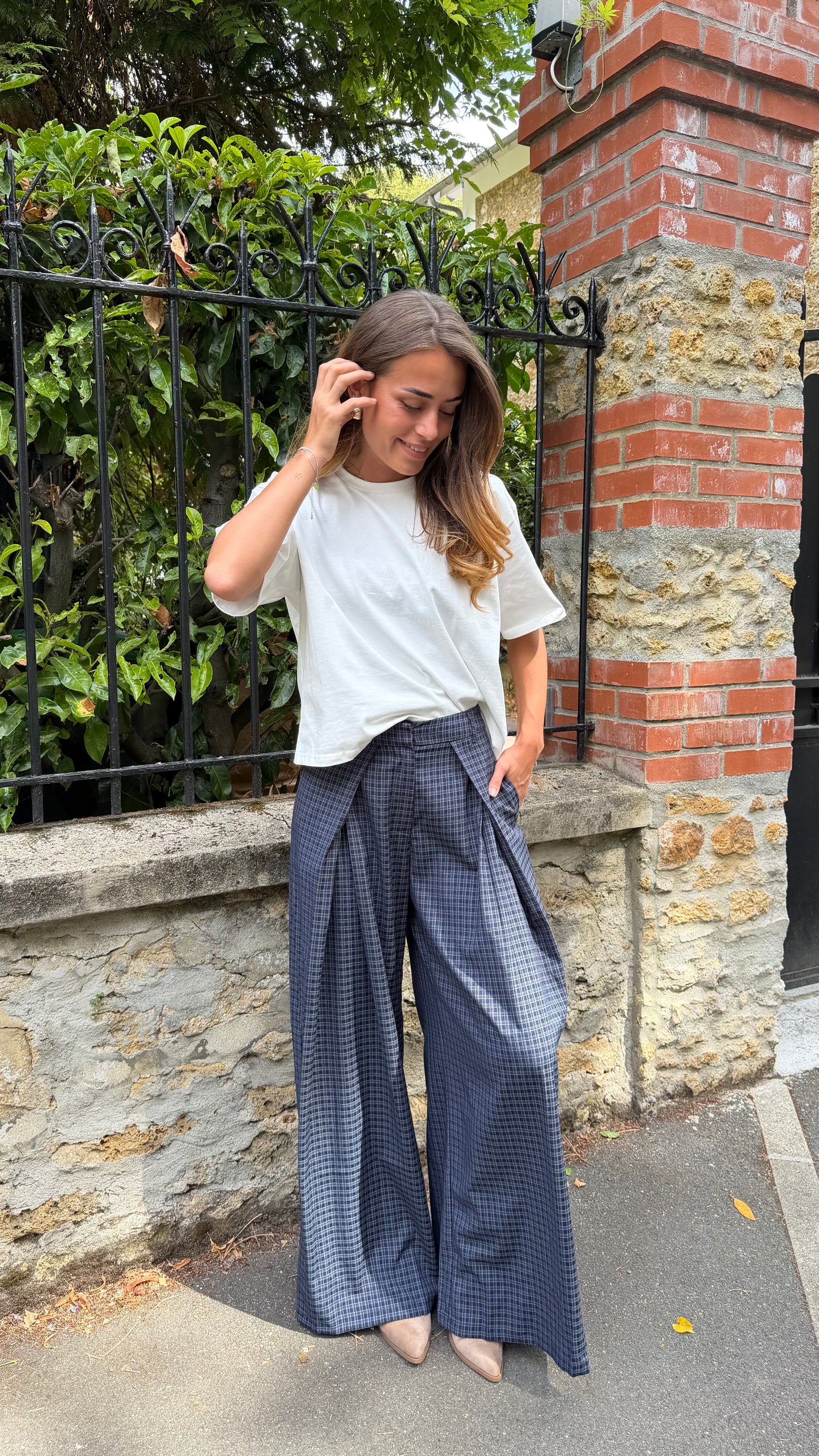 Pantalon à carreaux