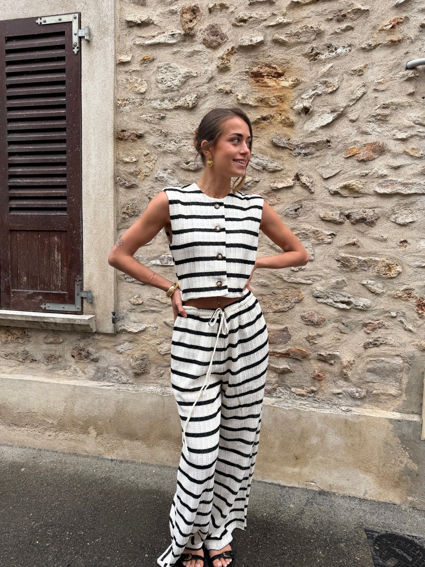 pantalon rayé