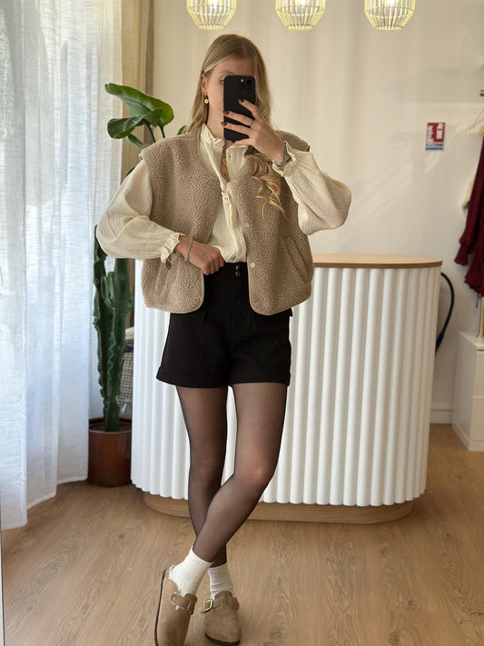 gilet taupe