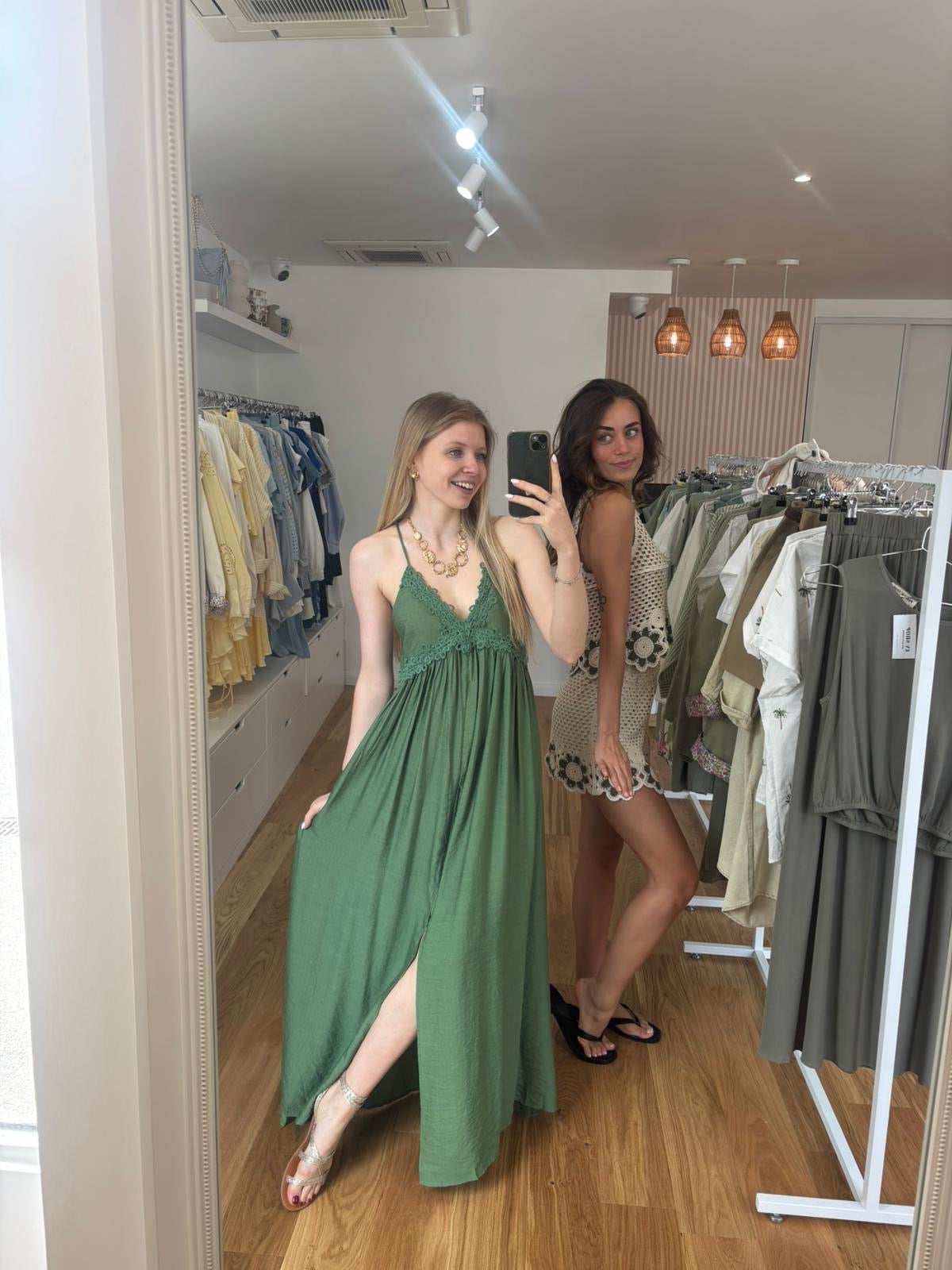 robe longue verte