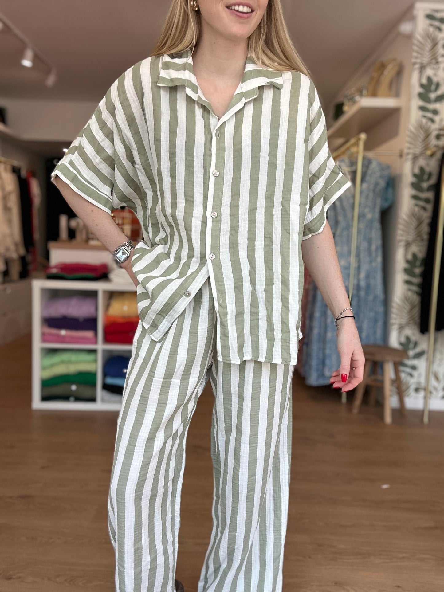 ensemble rayé