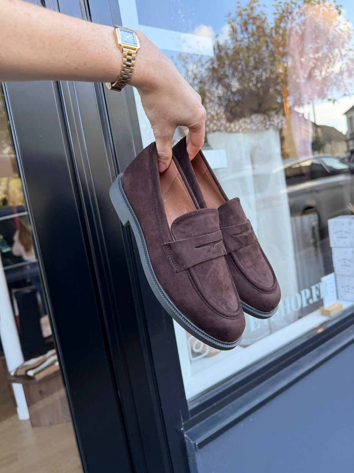 mocassins marron