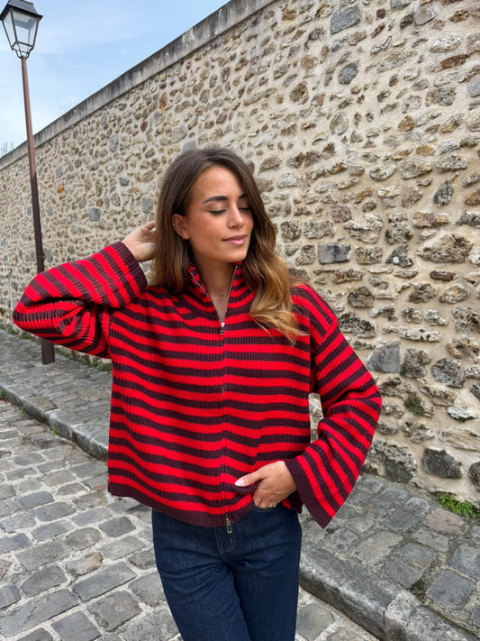 Gilet rayé